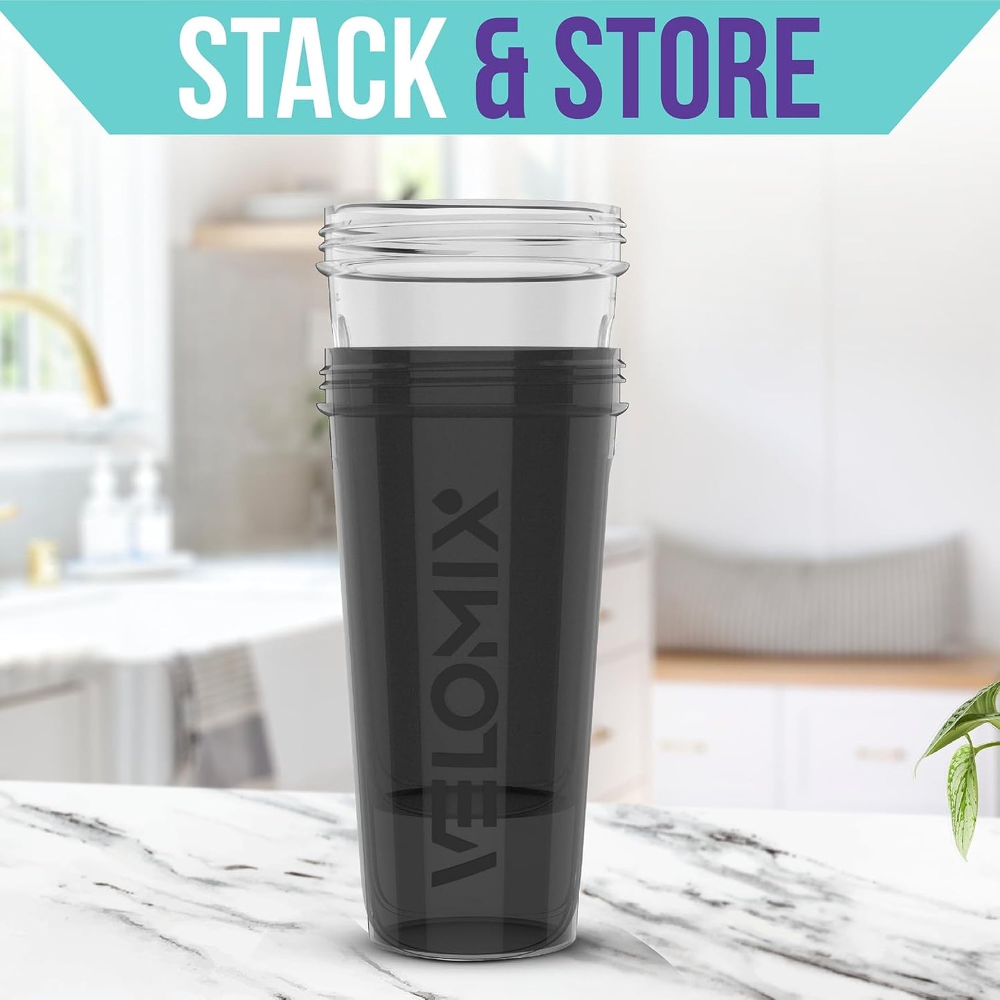 -2 Pack- 28 Oz Protein Shaker Bottles for Protein Mixes - 2X Wire Whisk | Leak Proof Shaker Cups for Protein Shakes | Protein Shaker Bottle Pack (Black/Transparent)