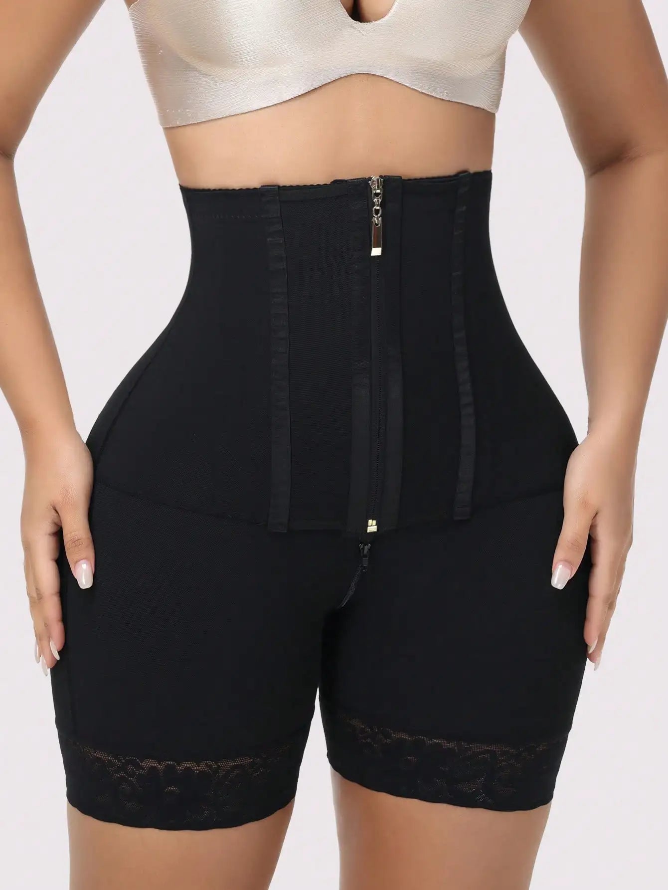Butt Lifting Shapewear Tummy Control Fajas Colombianas High Waist Control Panties Compression Underwear Women Zipper Crotch