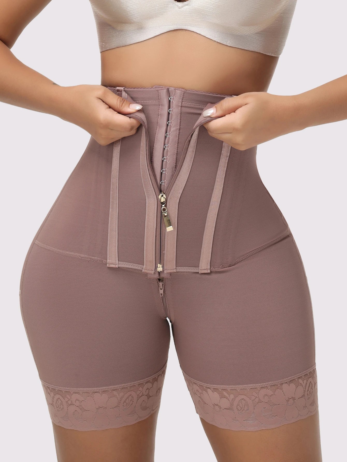 Butt Lifting Shapewear Tummy Control Fajas Colombianas High Waist Control Panties Compression Underwear Women Zipper Crotch