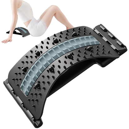 Back Stretcher, Adjustable Lumbar Support Back Board, Backs Stretcher Postures Corrector with Magnetic Point Massage, 2025 Backs Stretchers Cracker Massager Backss Pains Relief, for Women & Men
