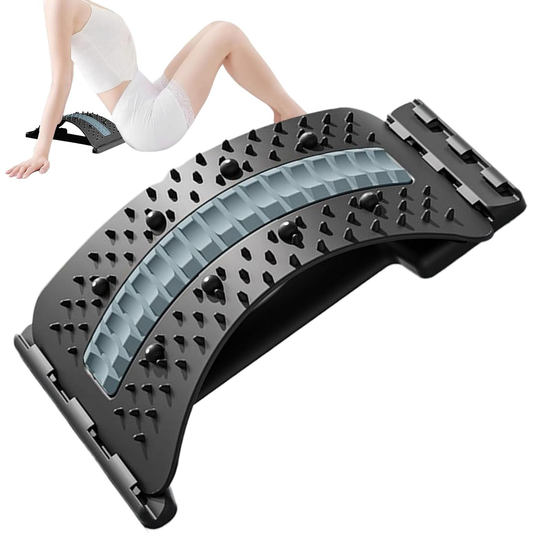 Back Stretcher, Adjustable Lumbar Support Back Board, Backs Stretcher Postures Corrector with Magnetic Point Massage, 2025 Backs Stretchers Cracker Massager Backss Pains Relief, for Women & Men