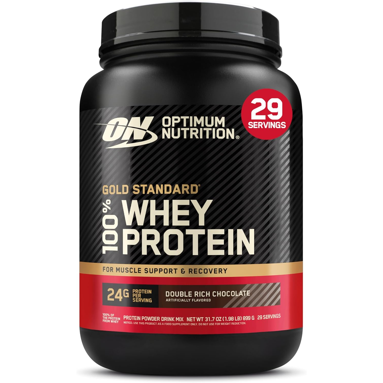 Gold Standard 100% Whey Protein Powder, Double Rich Chocolate 1.98 Pound (Packaging May Vary)