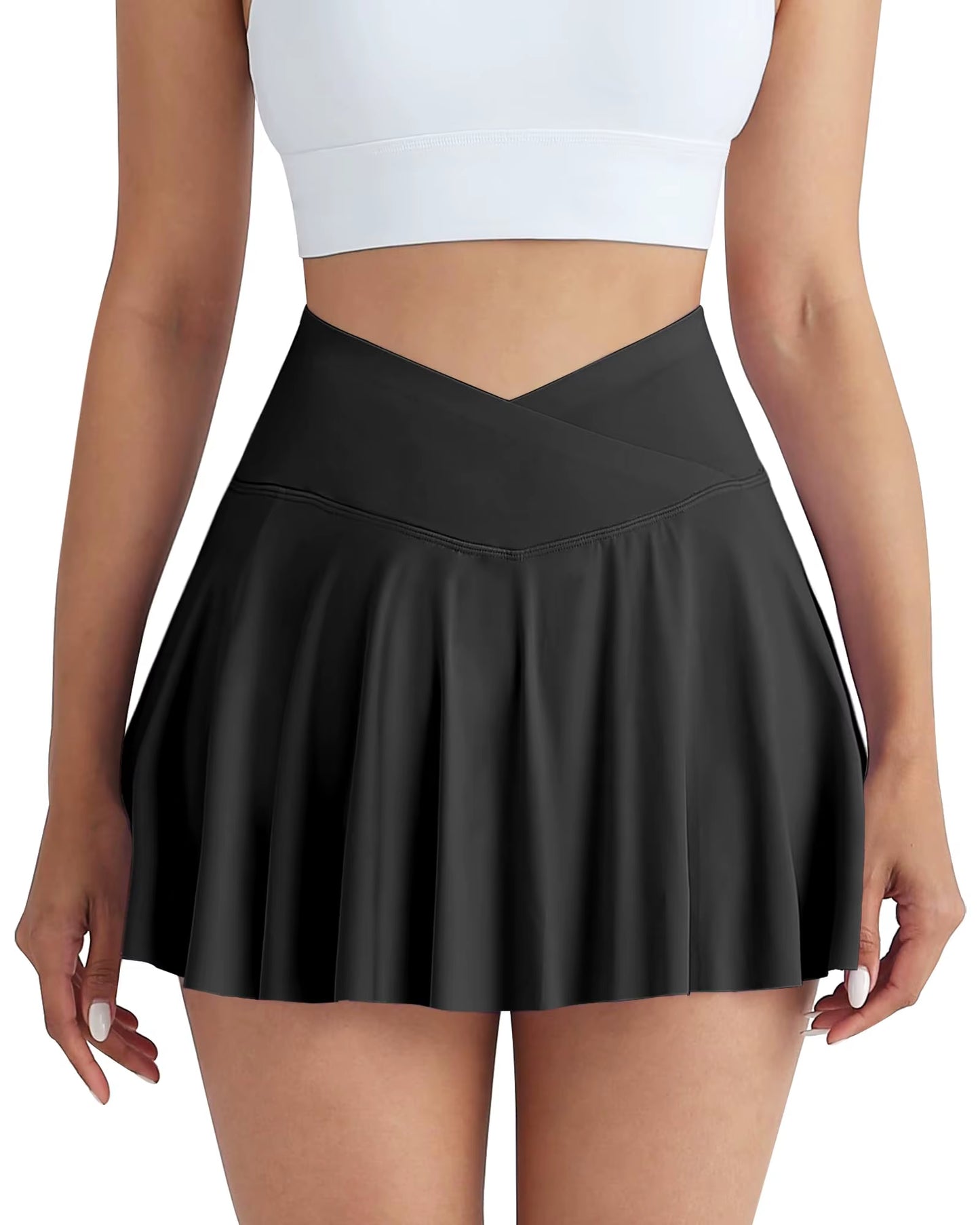 Gym Sports Skirt Woman Fitness Pockets Running Outdoors Tennis Skirt Shorts Quick Drying Stretch Summer Shorts