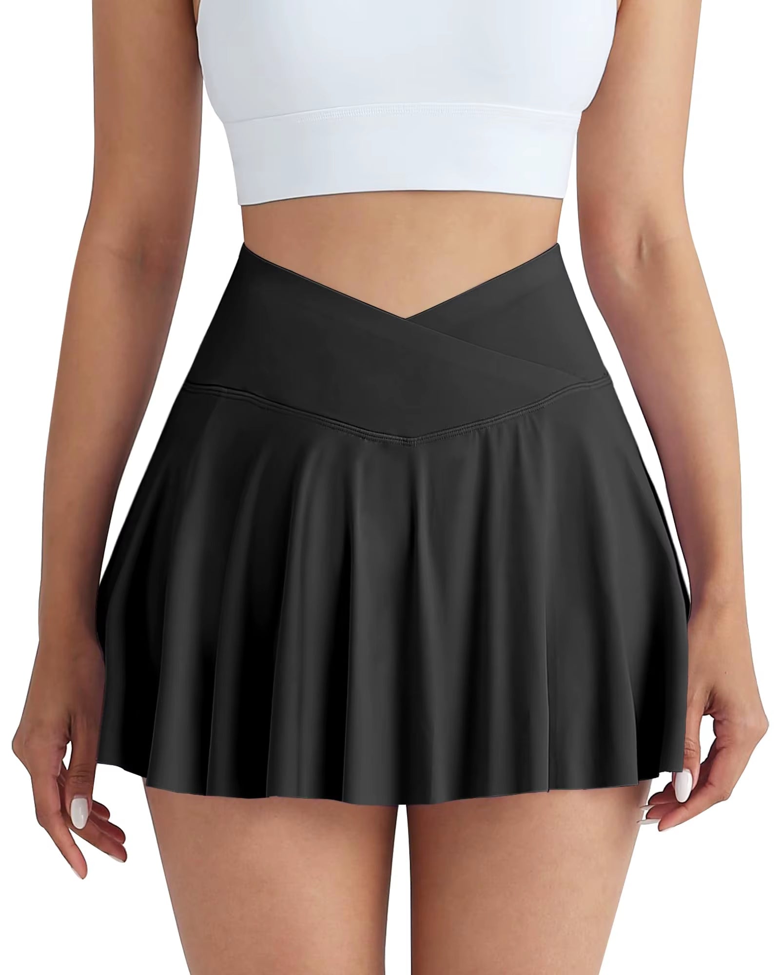 Gym Sports Skirt Woman Fitness Pockets Running Outdoors Tennis Skirt Shorts Quick Drying Stretch Summer Shorts