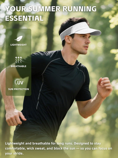 Sport Sun Visor Hat for Women and Men,Lightweight Stretchy Adjustable Hat for Golf,Running,Tennis