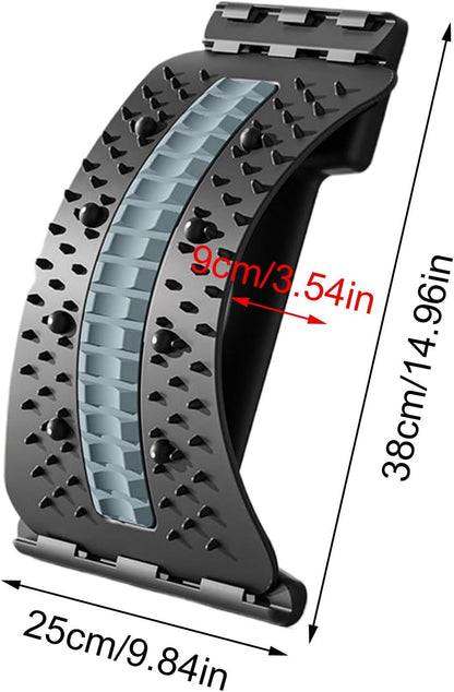 Back Stretcher, Adjustable Lumbar Support Back Board, Backs Stretcher Postures Corrector with Magnetic Point Massage, 2025 Backs Stretchers Cracker Massager Backss Pains Relief, for Women & Men