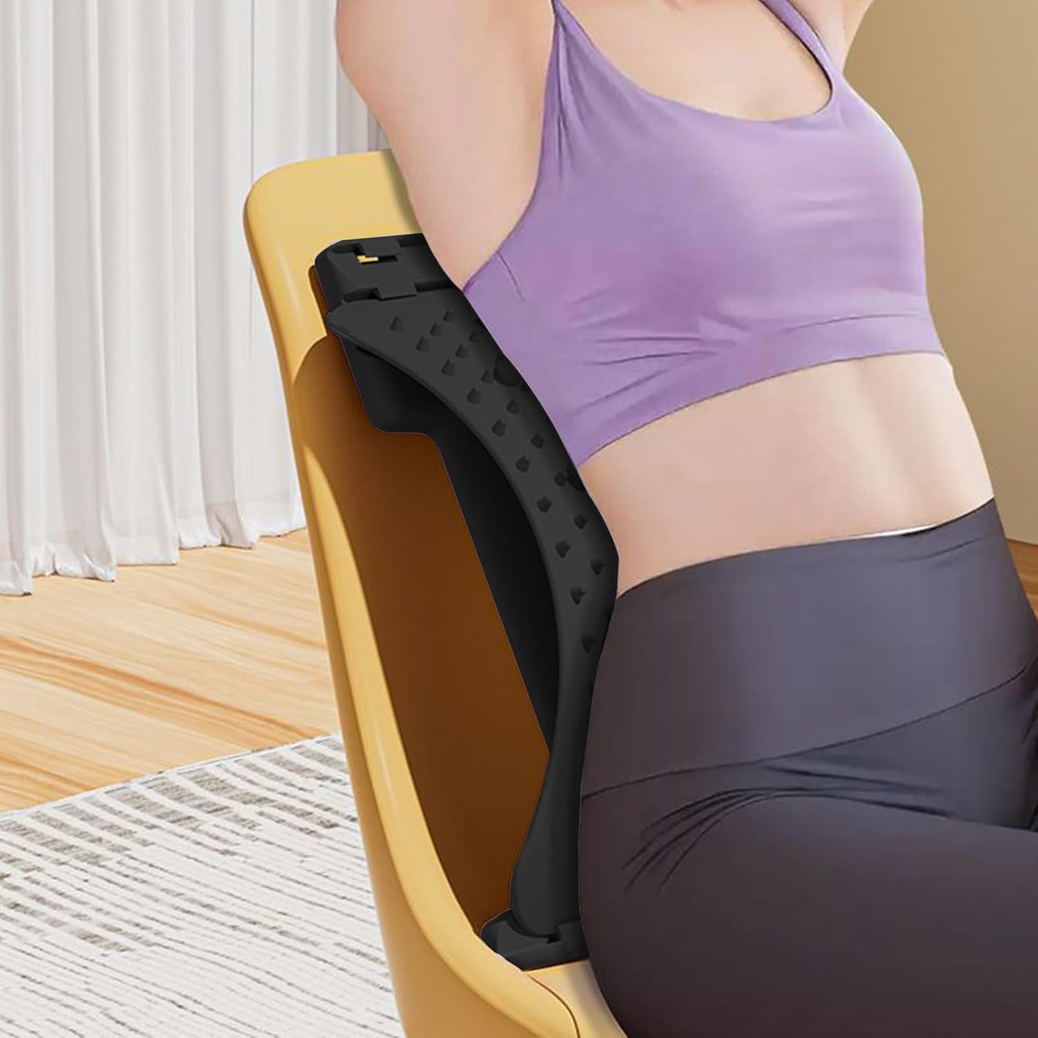 Back Stretcher, Adjustable Lumbar Support Back Board, Backs Stretcher Postures Corrector with Magnetic Point Massage, 2025 Backs Stretchers Cracker Massager Backss Pains Relief, for Women & Men