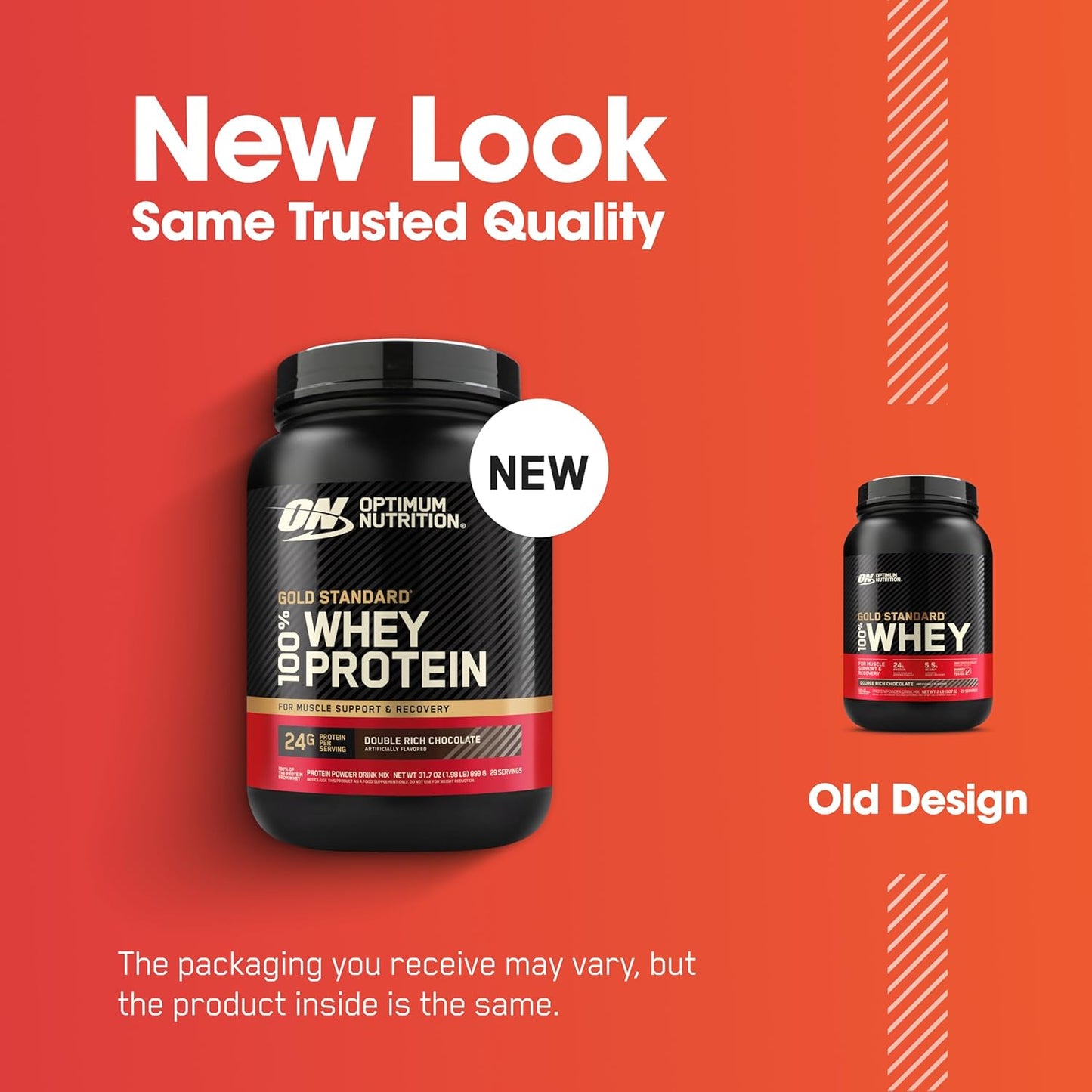 Gold Standard 100% Whey Protein Powder, Double Rich Chocolate 1.98 Pound (Packaging May Vary)