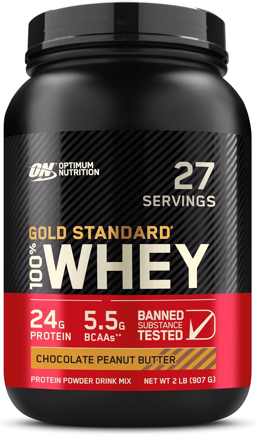 Gold Standard 100% Whey Protein Powder, Double Rich Chocolate 1.98 Pound (Packaging May Vary)