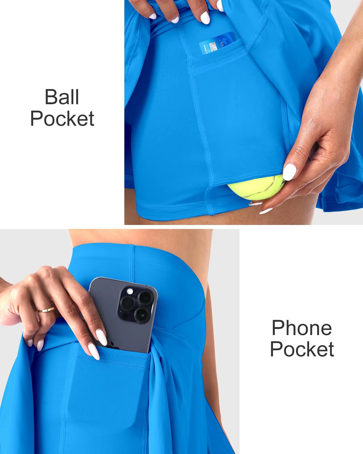 Gym Sports Skirt Woman Fitness Pockets Running Outdoors Tennis Skirt Shorts Quick Drying Stretch Summer Shorts