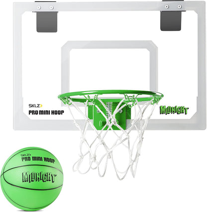 Pro Mini Indoor Basketball Hoop - over the Door – Portable - Great for Home, Dorms, Offices, and Gifts