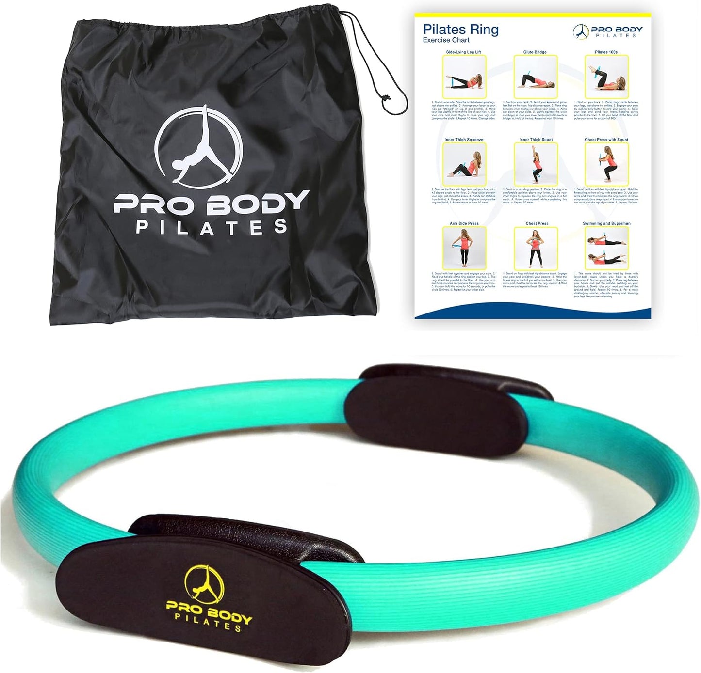 Fitness Circle – 14 Inch Pilates Ring for Focusing on Toning Inner Thighs, Arms, and Core