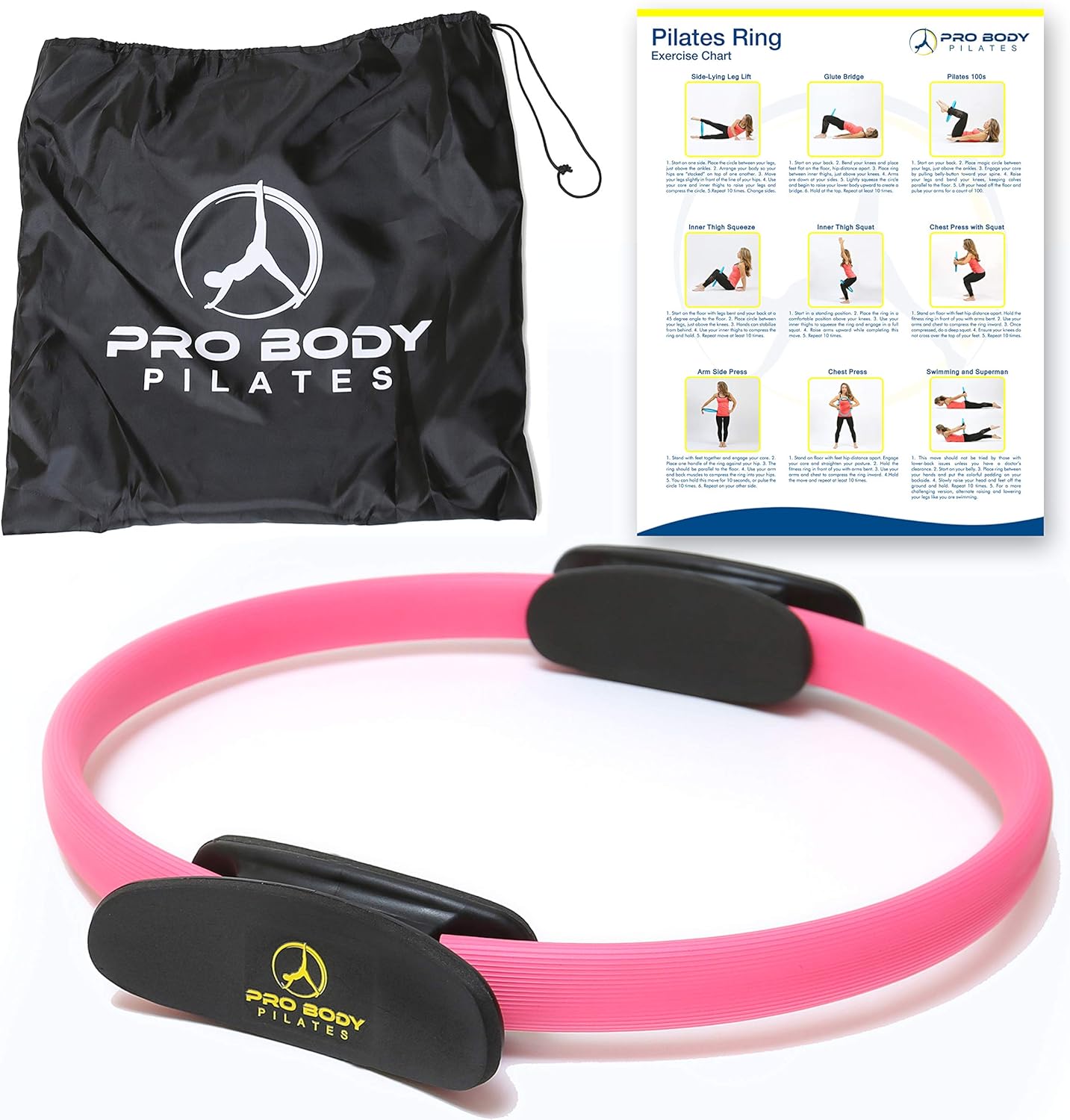 Fitness Circle – 14 Inch Pilates Ring for Focusing on Toning Inner Thighs, Arms, and Core