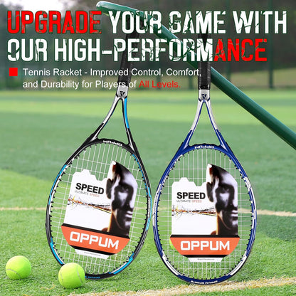 27" Pro Tennis Rackets (2-Pack), Lightweight, Durable Strings, Ideal for Beginner/Intermediate Players