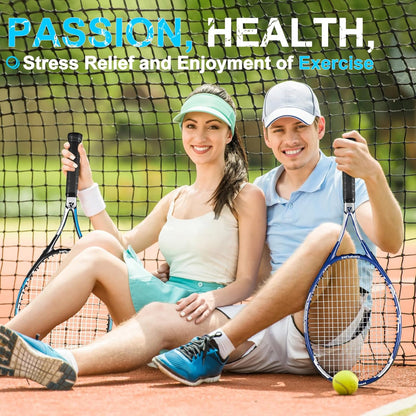 27" Pro Tennis Rackets (2-Pack), Lightweight, Durable Strings, Ideal for Beginner/Intermediate Players