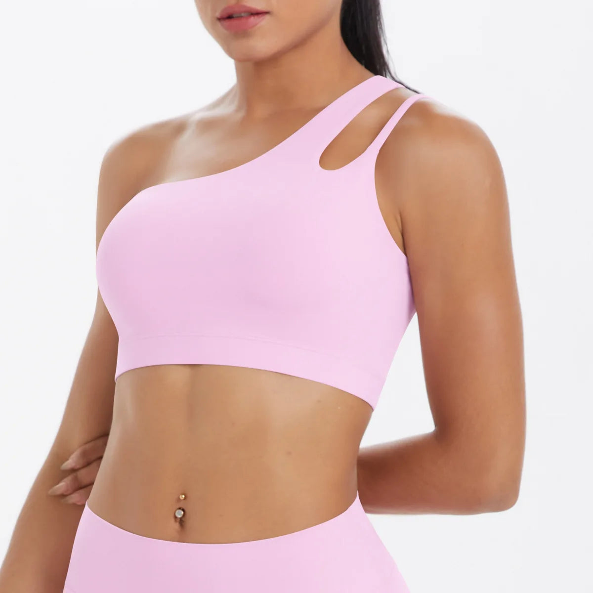 JUREN Sports Bra Women Push up Fitness Bras One Shoulder Underwear Shockproof Yoga Bra Workout Bra Yoga Running Bra Sexy Vest