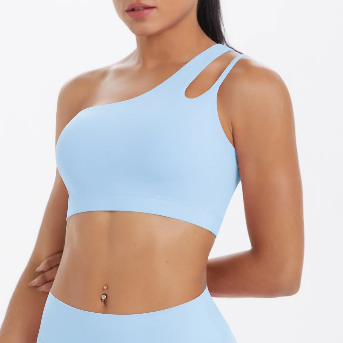 JUREN Sports Bra Women Push up Fitness Bras One Shoulder Underwear Shockproof Yoga Bra Workout Bra Yoga Running Bra Sexy Vest