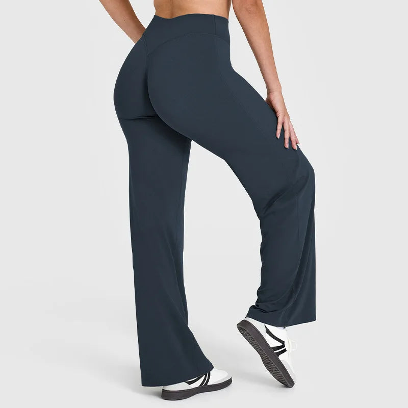 Sports Straight-Leg Pants for Women without Embarrassment Wide-Leg Pants Yoga Breathable Fitness Clothing Versatile Casual Pants
